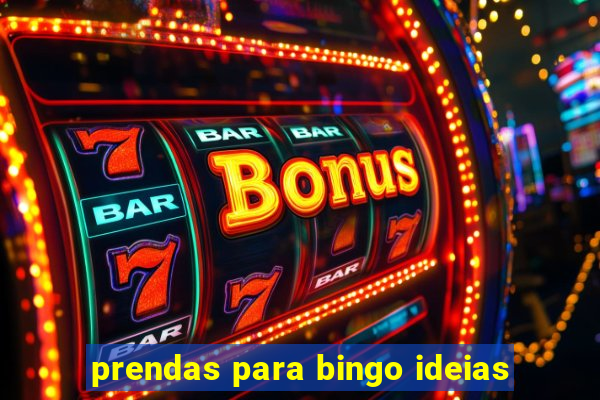 prendas para bingo ideias